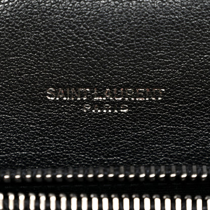 Saint Laurent Sheepskin Matelasse Chevron Monogram Medium College Bag Black 6 of 12