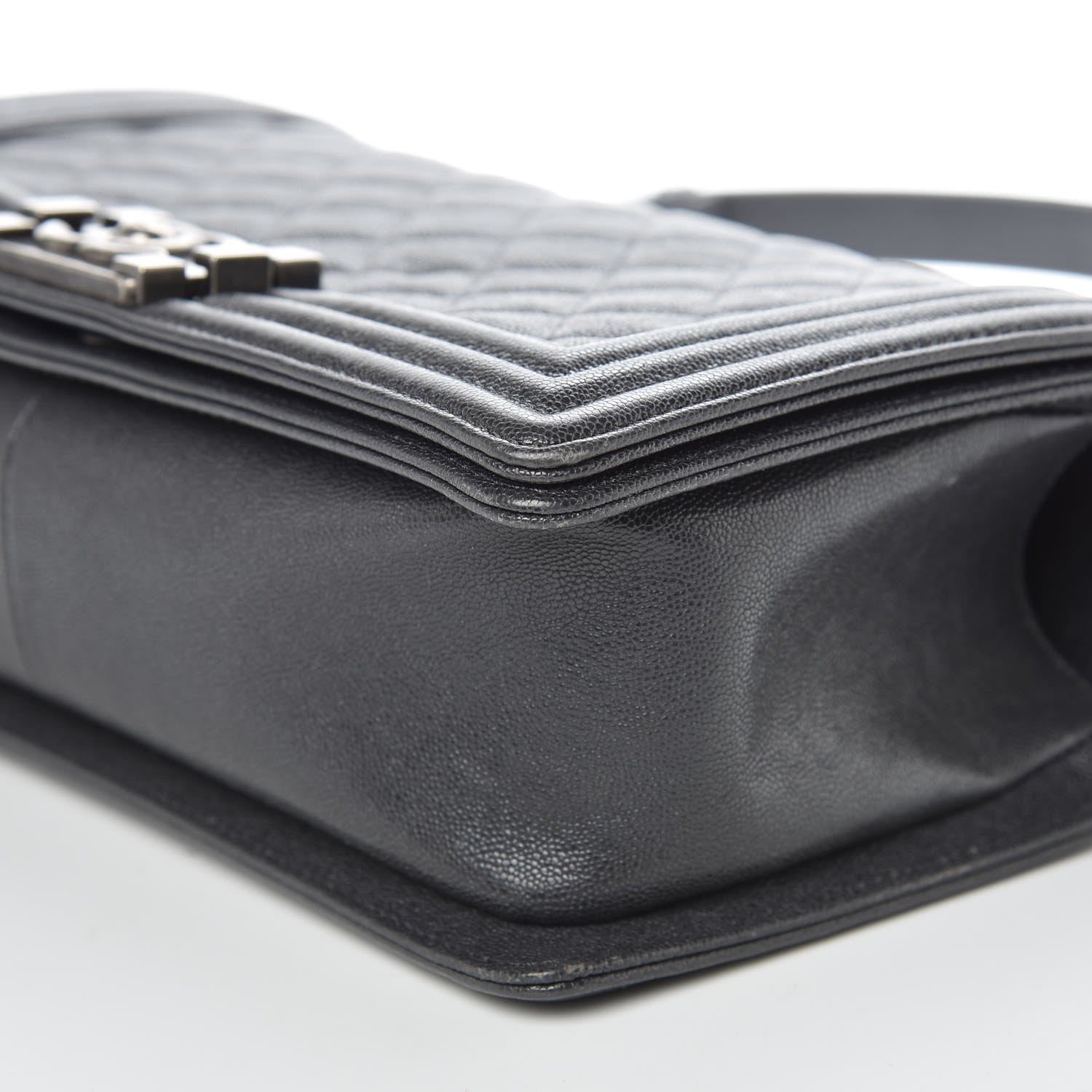 Chanel Caviar Quilted Medium Boy Flap Charcoal 9 of 12