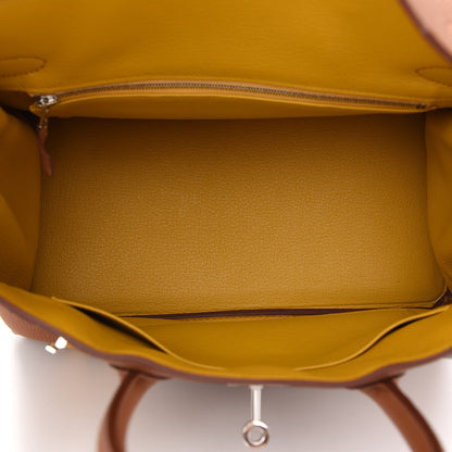 Hermes Togo Swift Officier Birkin 30 Gold Ambre 5 of 11