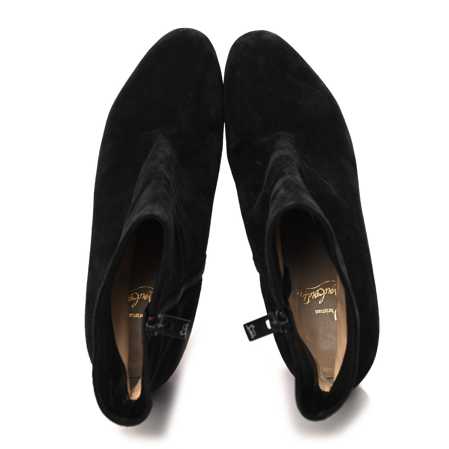 Christian Louboutin Veau Velours Bianca 130 Ankle Booties 39 Black 2 of 8