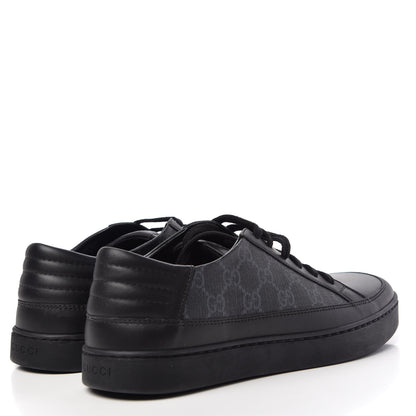Gucci GG Supreme Monogram Mens Low Top Sneakers 8.5 Black 4 of 11