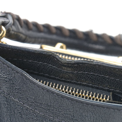 Balenciaga Chevre Gold Metallic Edge Hardware Mini City Bleu Nuit Dark Sea 18 of 22