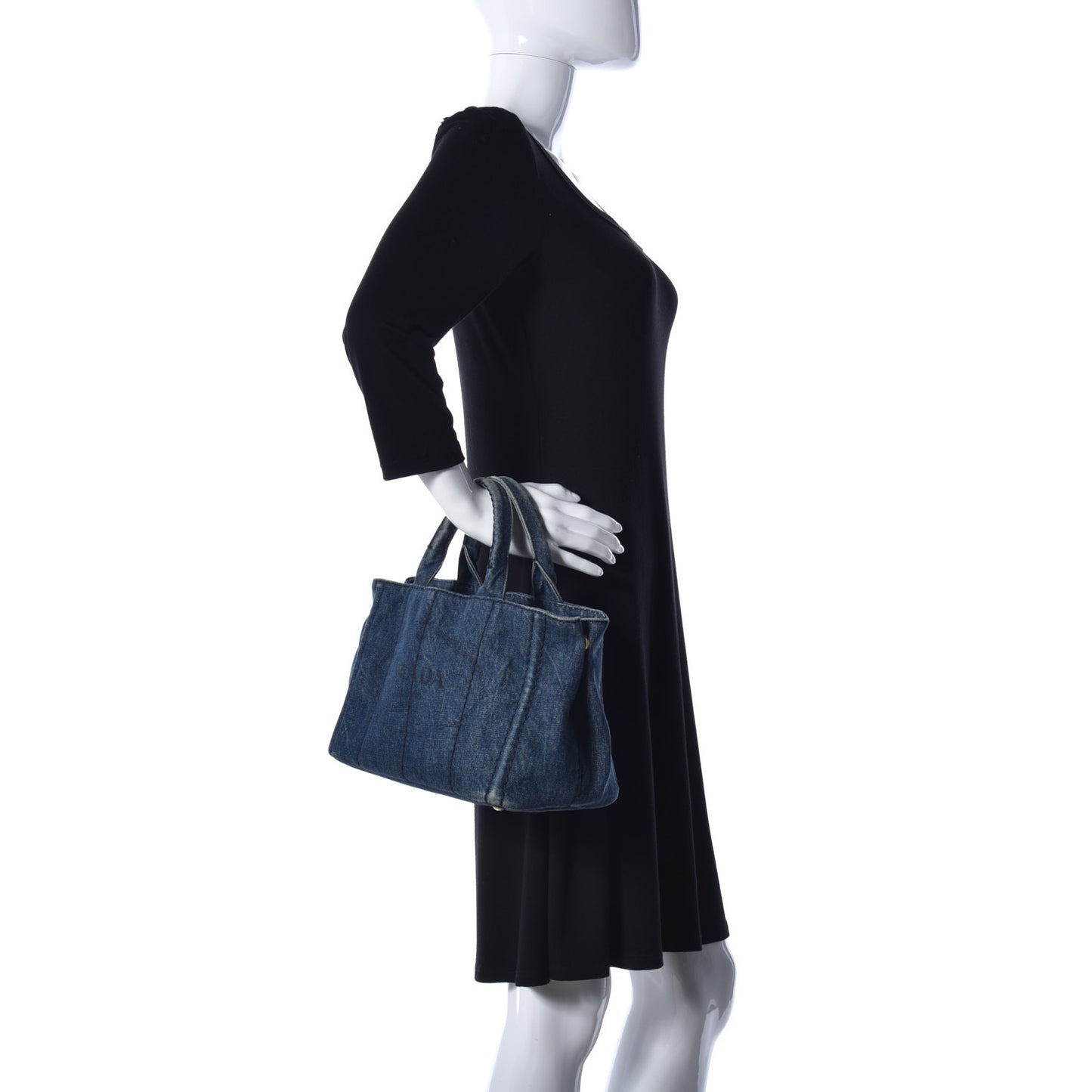 Denim Small Logo Tote Avio