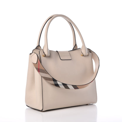 Burberry Soft Grain Calfskin Medium Buckle Tote Limestone 4 of 11