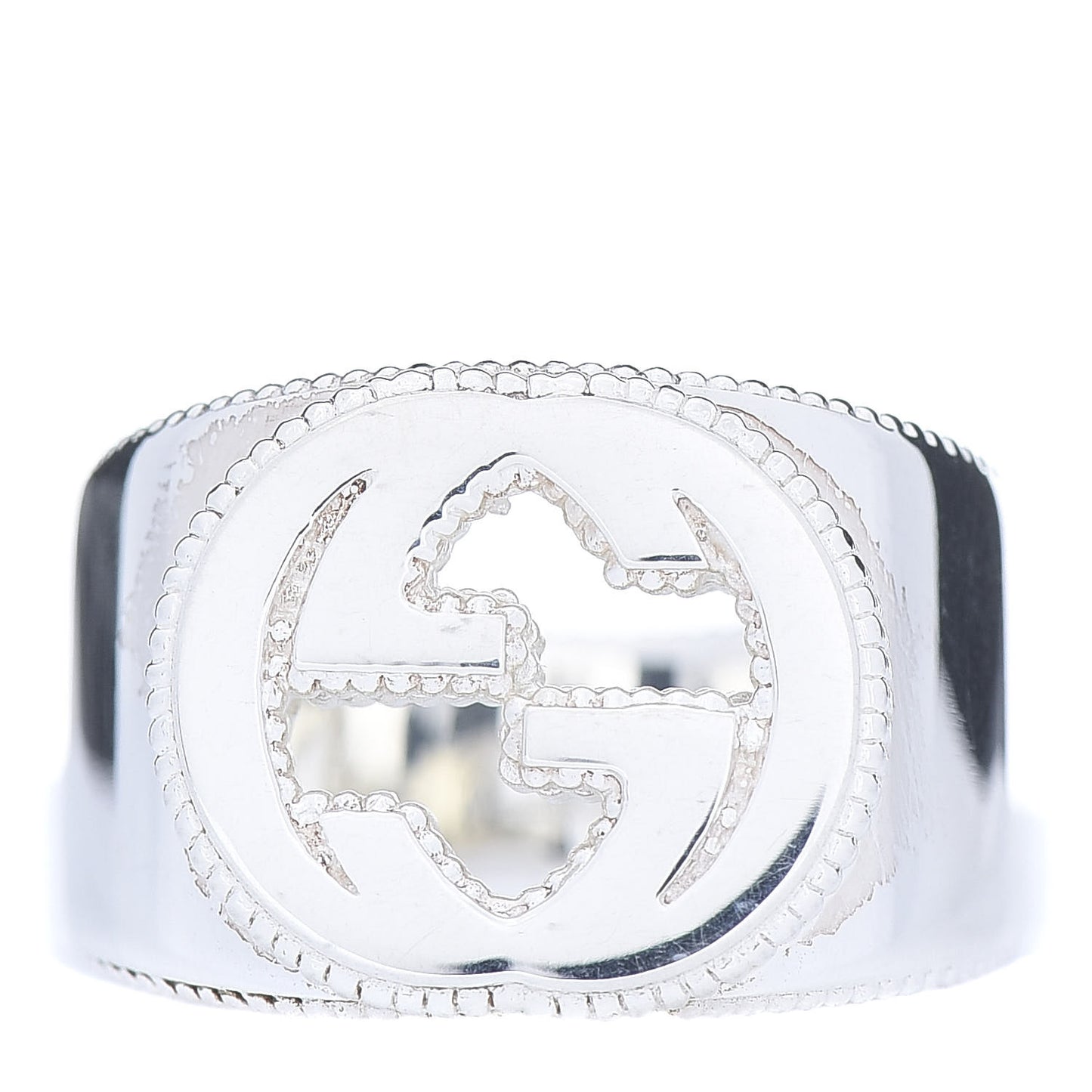 Sterling Silver Interlocking G Band Ring 56 7.5