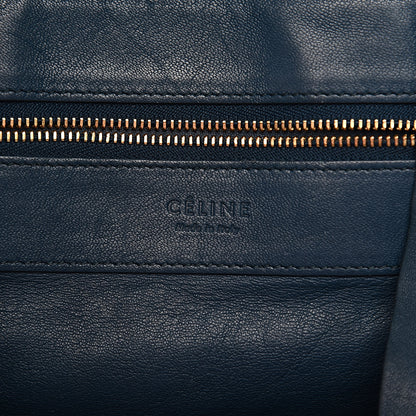 Celine Lambskin Vertical Bi-Cabas Petrol Black 6 of 18