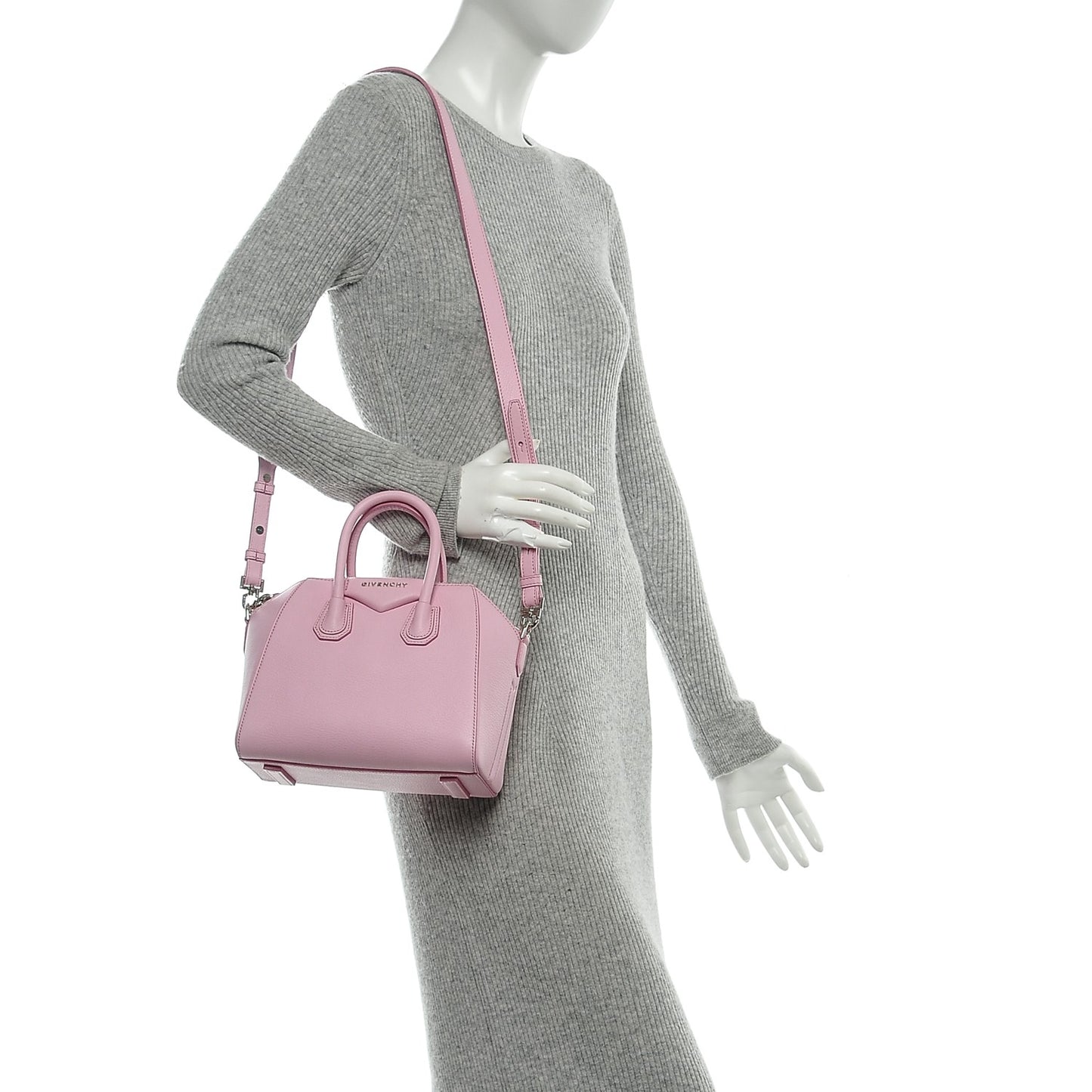 Sugar Goatskin Mini Antigona Bright Pink