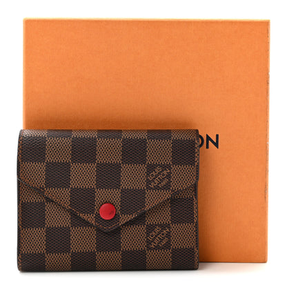 Louis Vuitton Damier Ebene Victorine Wallet Red 7 of 7