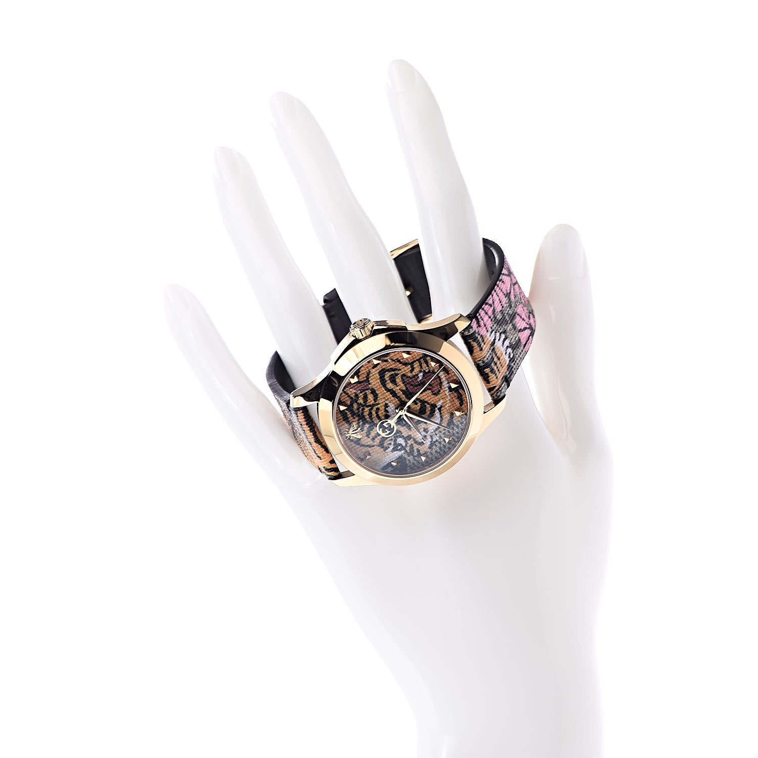 Gucci Stainless Steel Canvas 38mm Le Marche Des Merveilles Bengal Tiger Quartz Watch 2 of 7