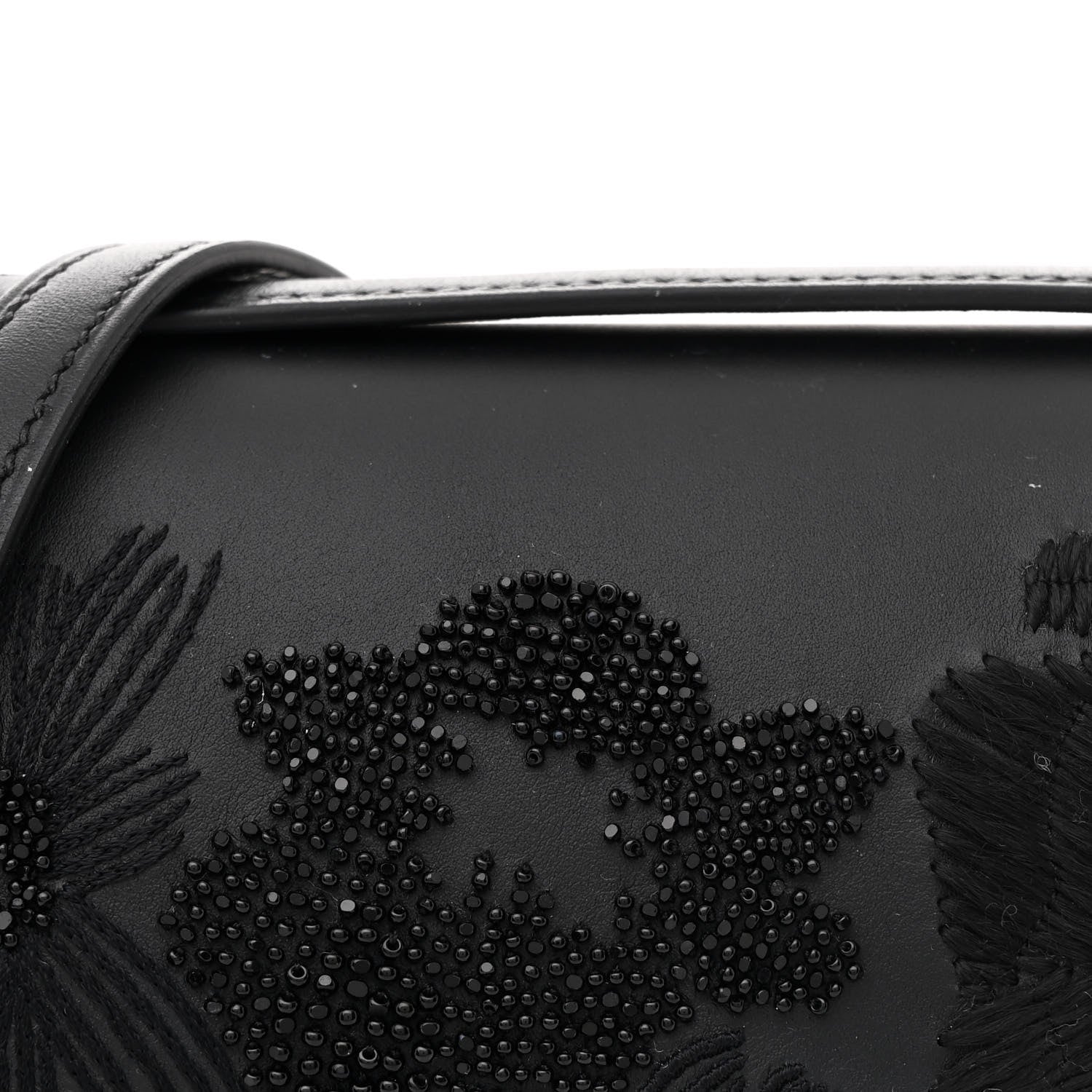Hermes Swift Dancing Flowers Embroidered Constance 18 Black 10 of 13