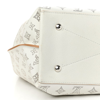 Louis Vuitton Mahina Carmel Hobo Snow 8 of 12