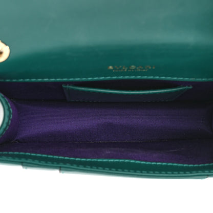 Bulgari Calfskin Small Serpenti Forever Snake Strap Crossbody Bag Emerald Green 6 of 13