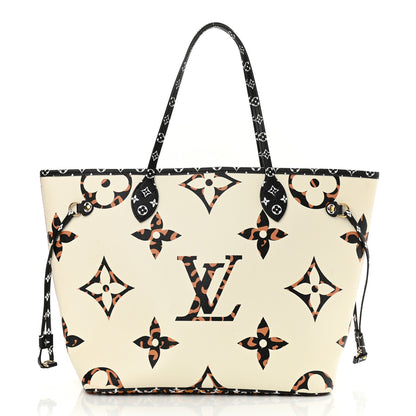 Louis Vuitton Monogram Giant Jungle Neverfull MM Ivory 3 of 13