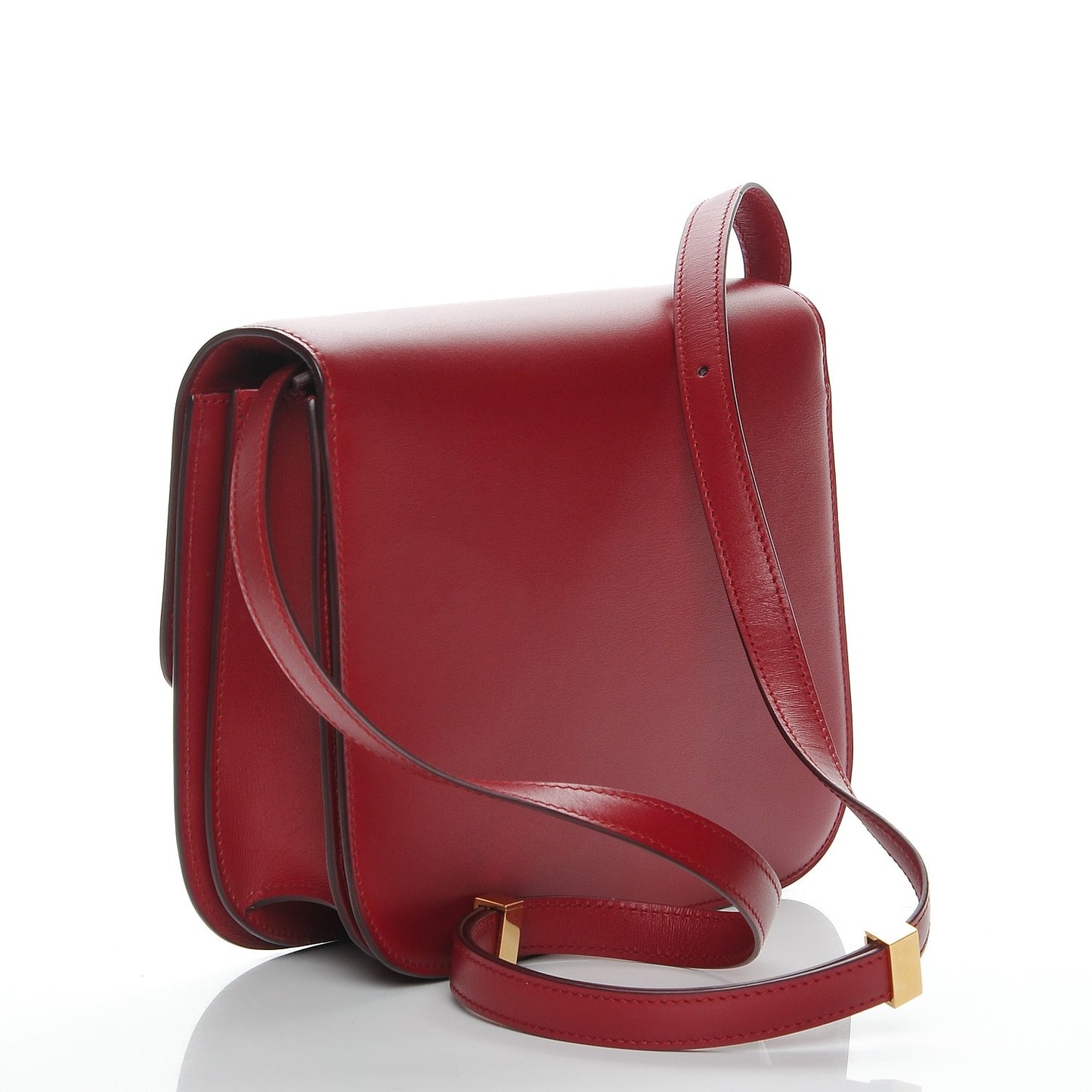 Box Calfskin Medium Classic Box Flap Bag Red