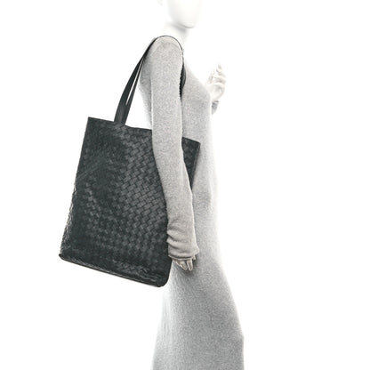 Bottega Veneta Nappa Intrecciato North South Tote Black 2 of 9