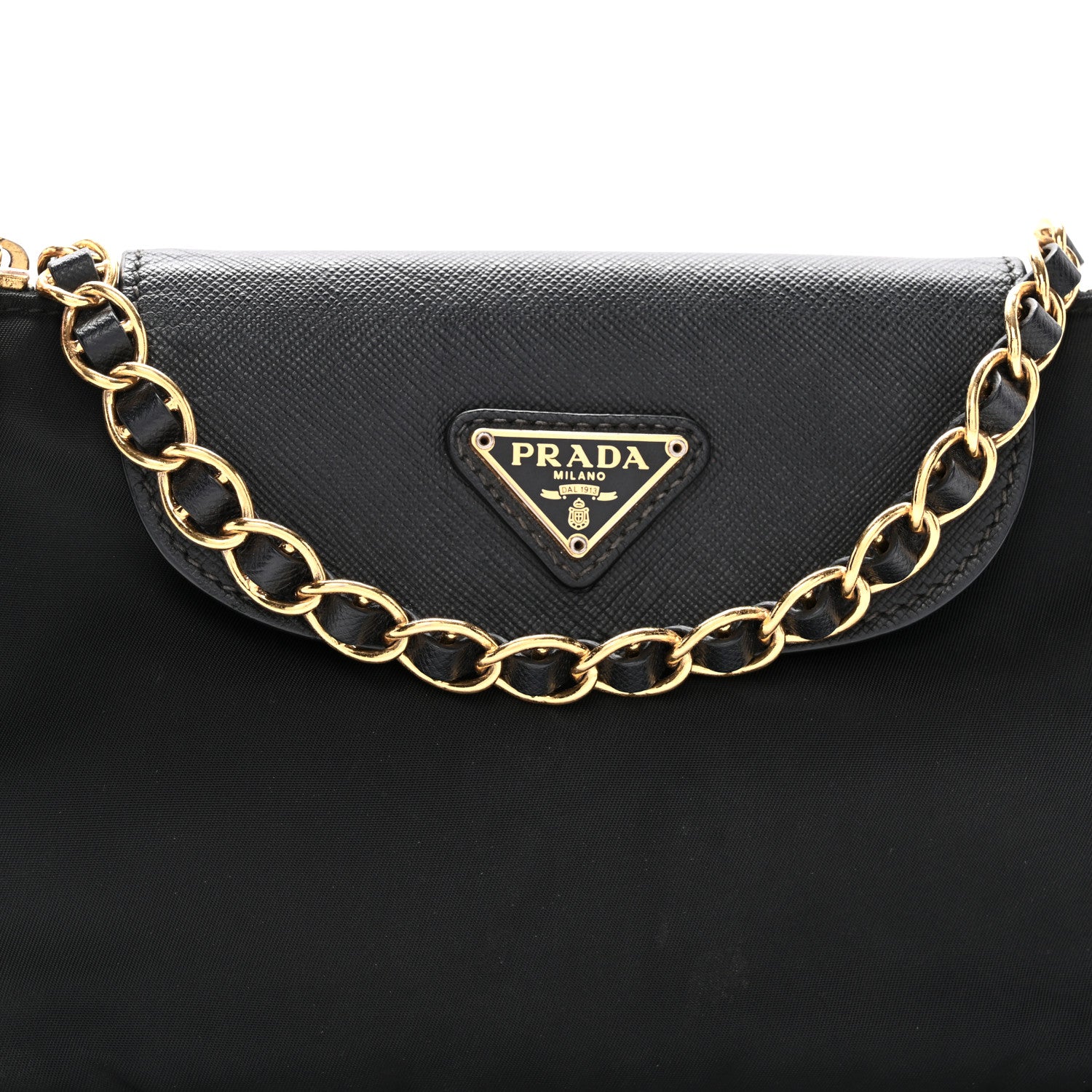 Prada Tessuto Nylon Saffiano Crossbody Bag Black 8 of 11