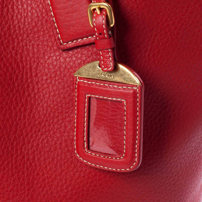 Prada Vitello Daino Tote Fuoco 7 of 12