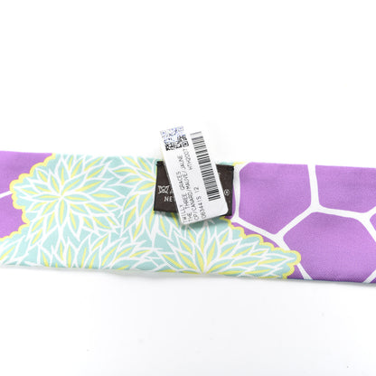 Hermes Silk The Three Graces Twilly Canard Mauve Jaune Fluo 3 of 4