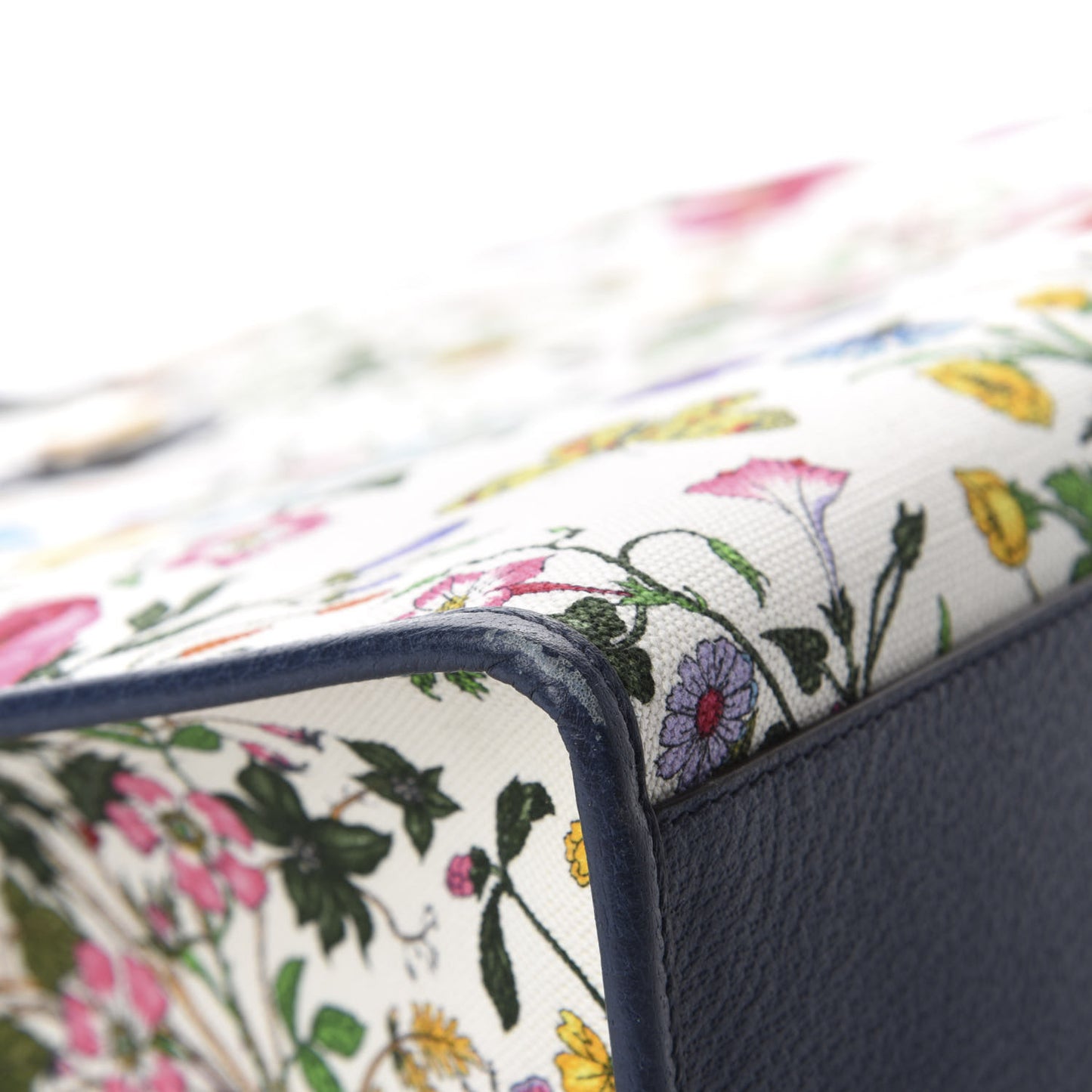 Canvas Large Flora Tote Navy Multicolor