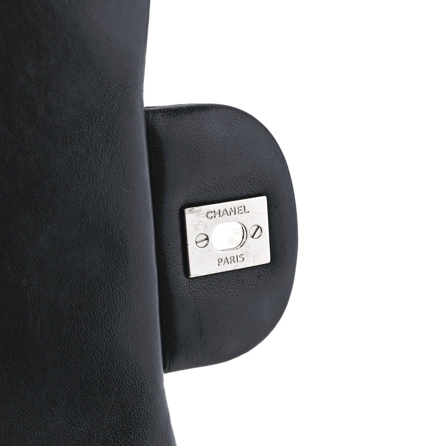 Lambskin Quilted Maxi Double Flap Black