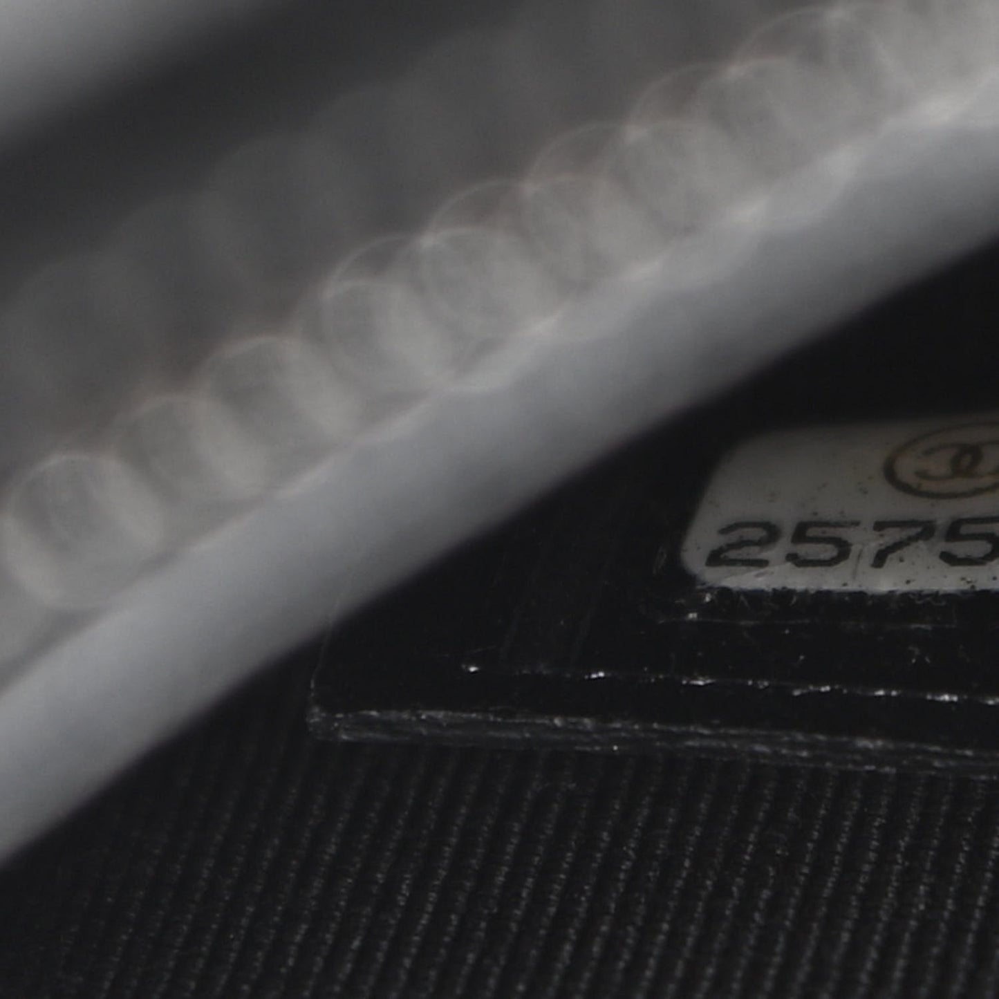 Patent Goatskin Quilted Small Gabrielle Clutch With Chain Black