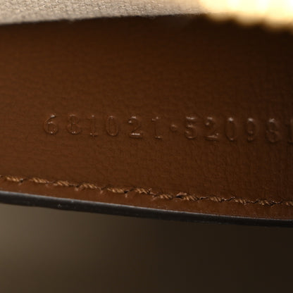 Gucci GG Supreme Monogram Azalea Calfskin Retro Interlocking G Flat Messenger Bag Beige Ebony Brown Sugar 7 of 11