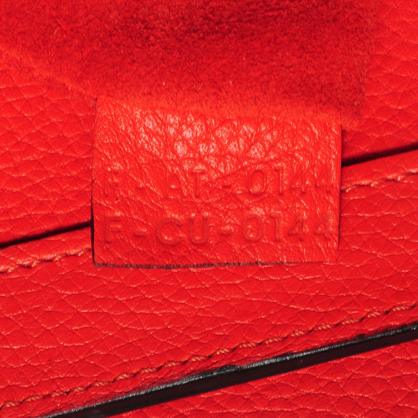 Drummed Leather Micro Luggage Coquelicot