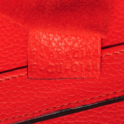 Celine Drummed Leather Micro Luggage Coquelicot 8 of 9