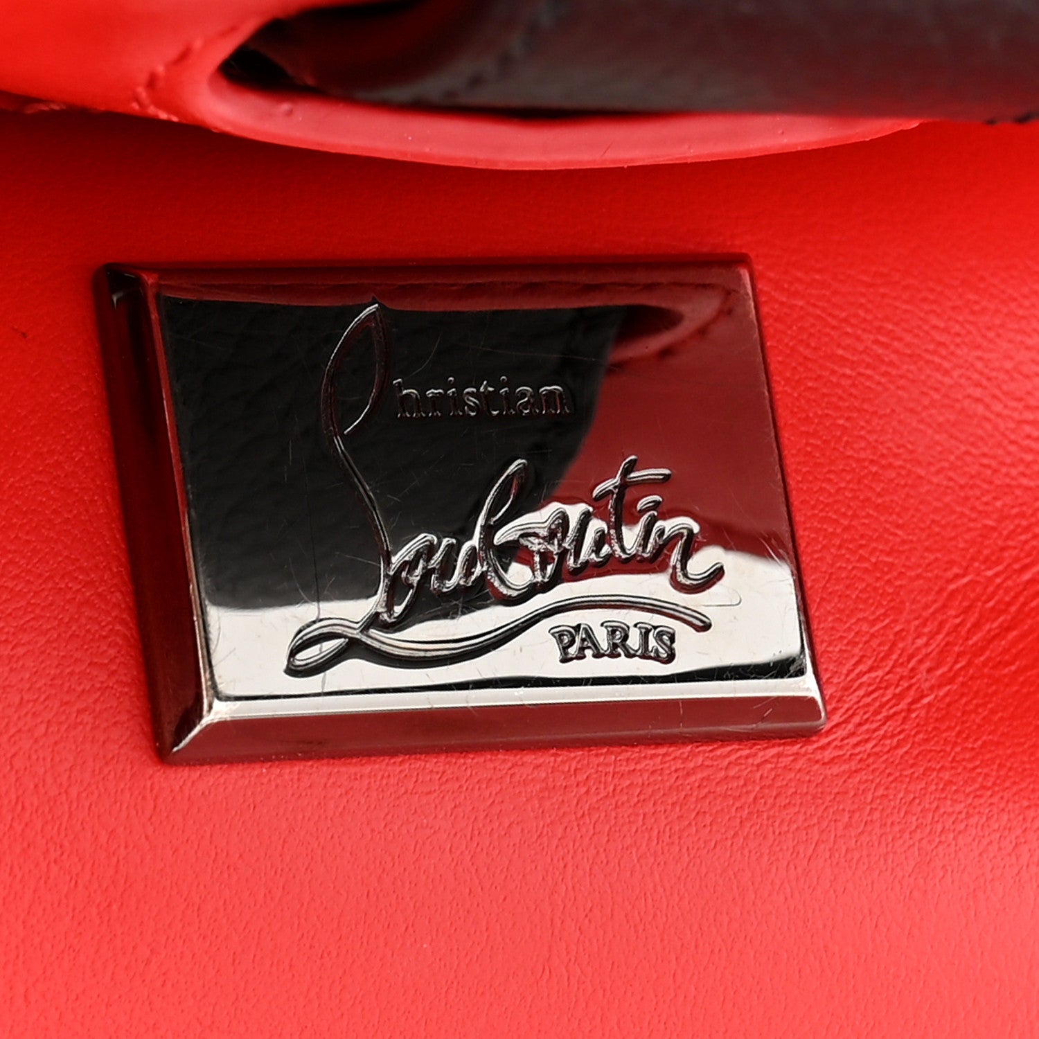 Christian Louboutin Calfskin Empire Patent Studded Medium Paloma Black 6 of 9
