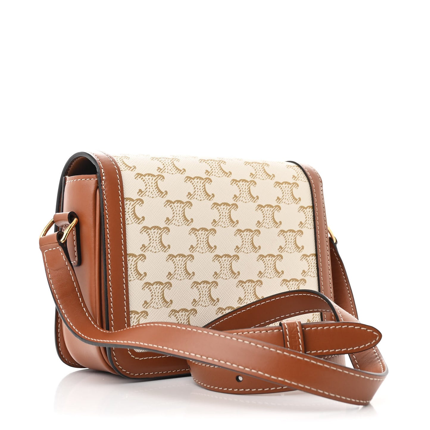 Calfskin Triomphe Canvas Teen Triomphe White
