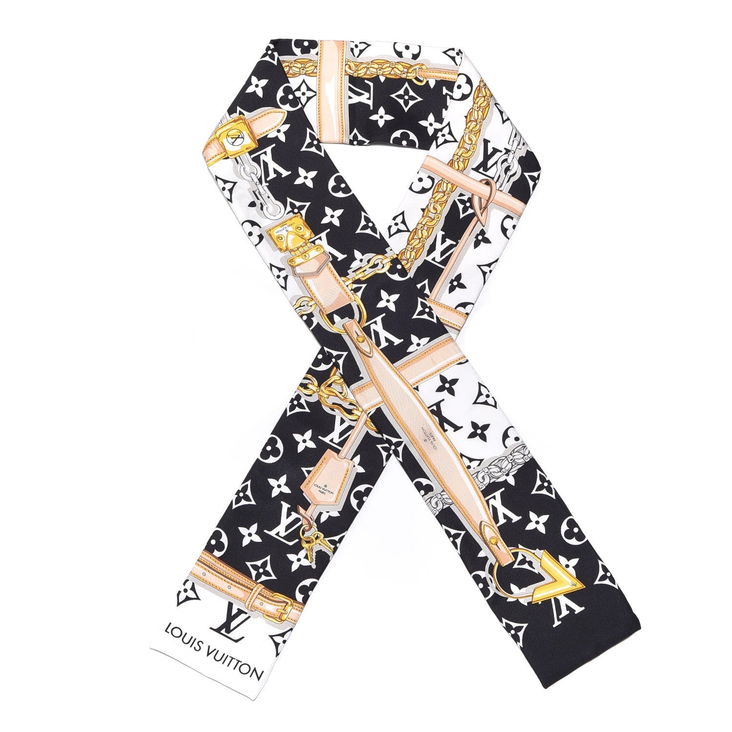 Louis Vuitton Silk Monogram Confidential Bandeau Black 1 of 4