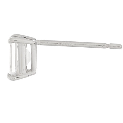 Parker & West by FASHIONPHILE Platinum Diamond .63ct Emerald Cut Solitaire Earrings 5 of 6