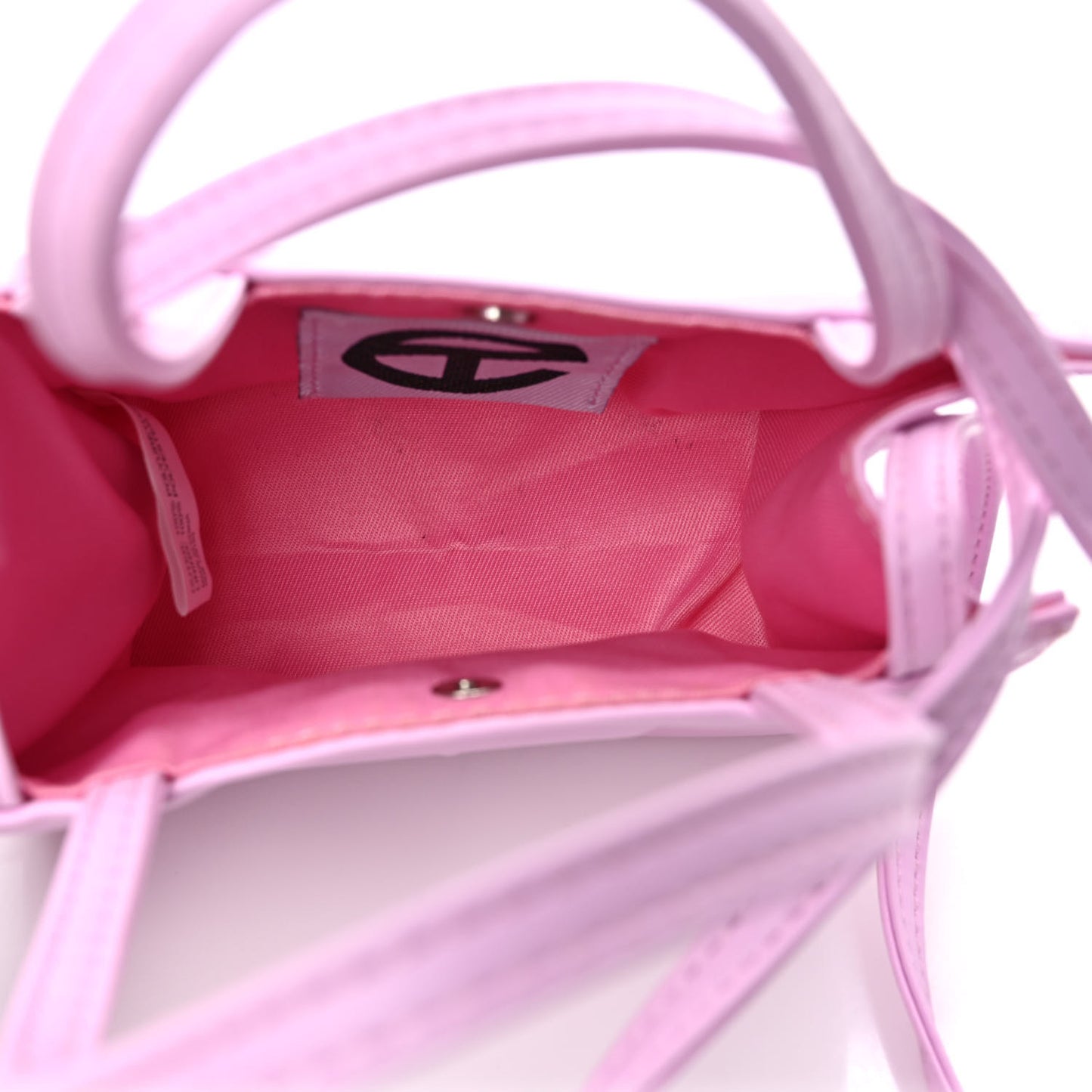 Vegan Leather Small Shopping Bag Bubblegum