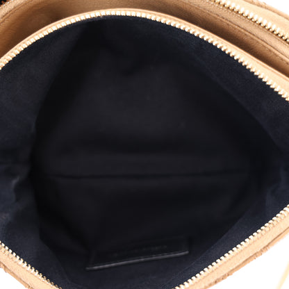 Saint Laurent Grained Lambskin Quilted Mini Becky Double Zip Bag Dark Beige 6 of 12