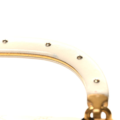 Chanel Lambskin Quilted Medium Boy Studded Handle Flap Black Gold 14 of 14