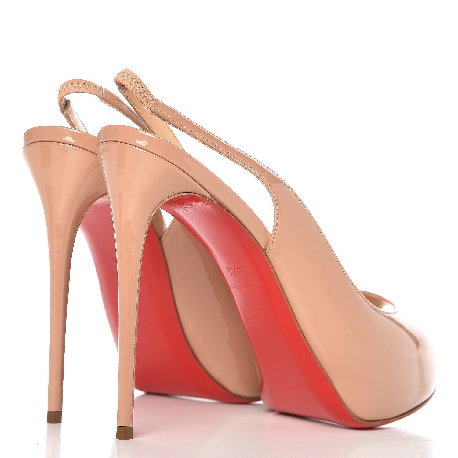 Christian Louboutin Patent Private Number 120 Pumps 37.5 Nude 4 of 8