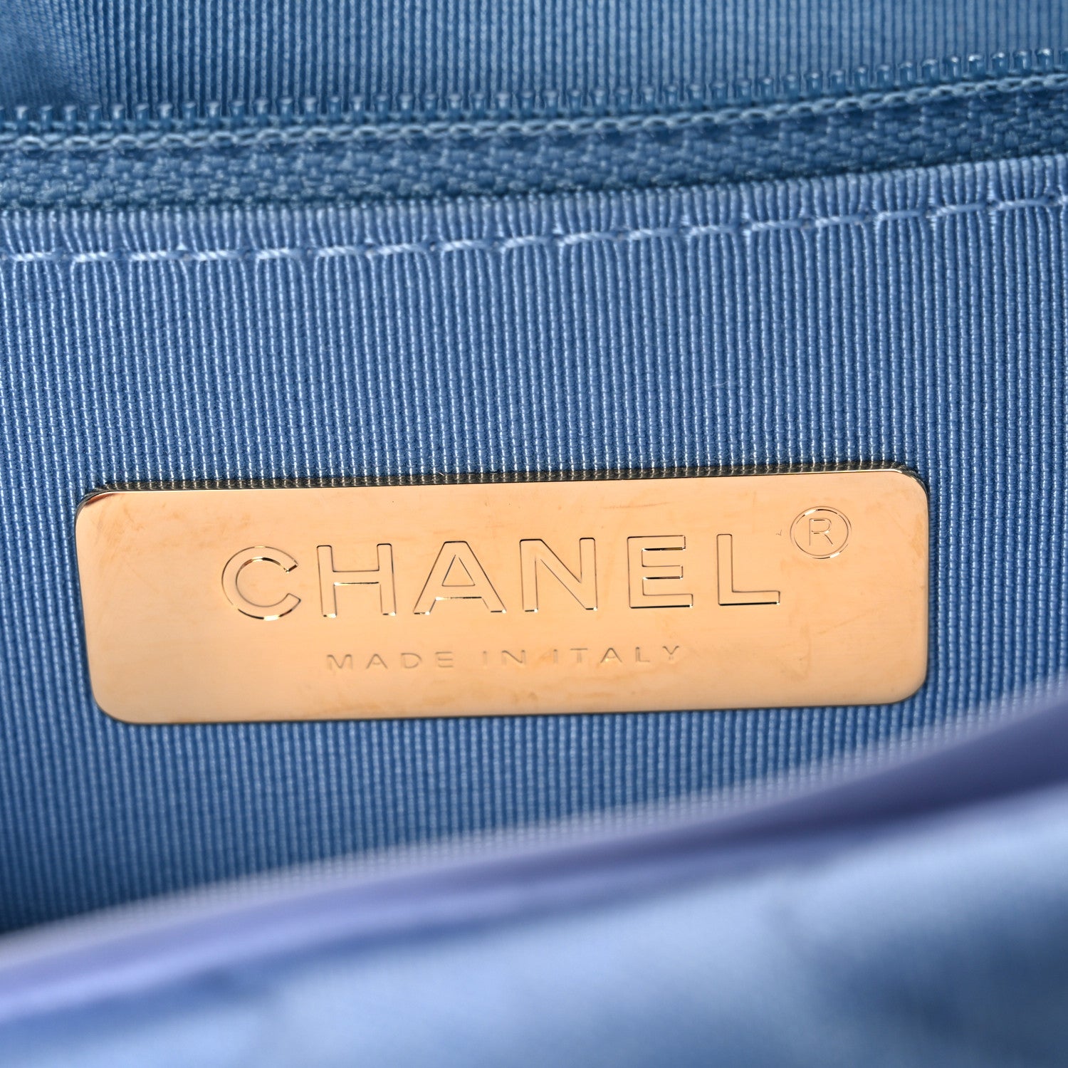 Chanel Jersey Lambskin Quilted Medium Chanel 19 Flap Light Blue 6 of 11