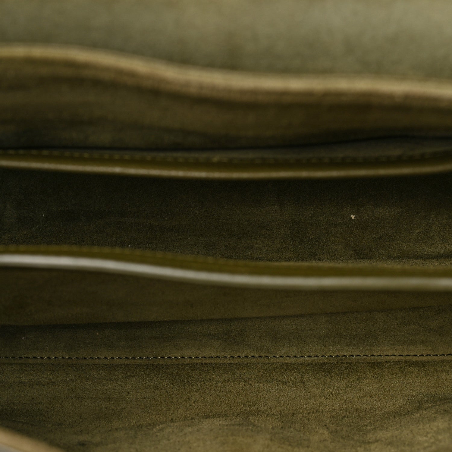 Celine Grained Calfskin Medium Soft 16 Bag Dark Olive 5 of 8