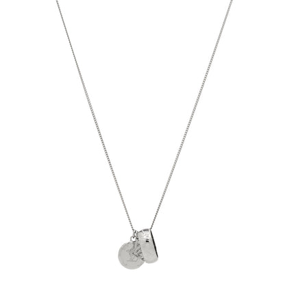 Louis Vuitton Zamac Palladium Monogram Charms Necklace Silver 1 of 6