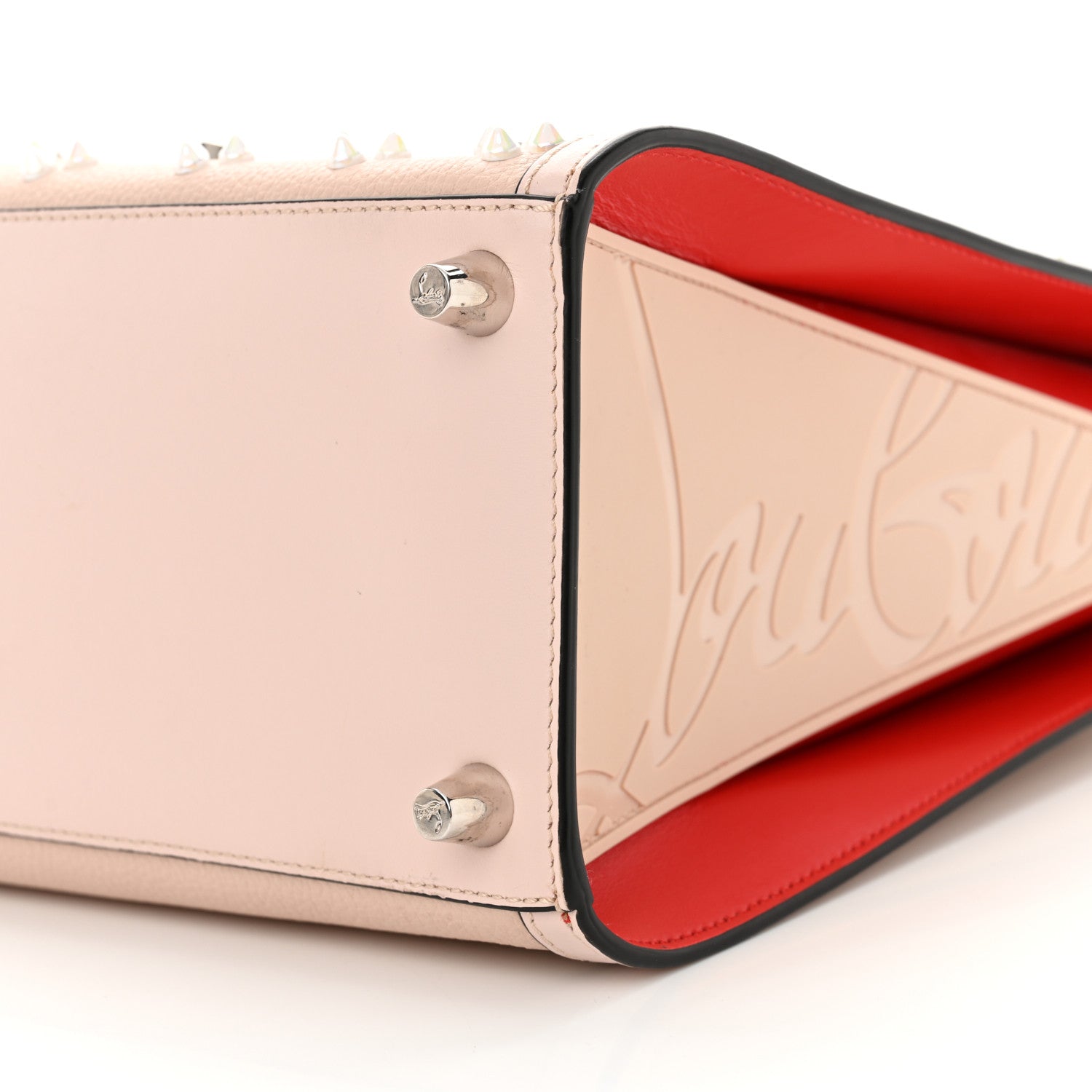 Christian Louboutin Calfskin Spikes Loubinthesky Medium Paloma Beige 10 of 16
