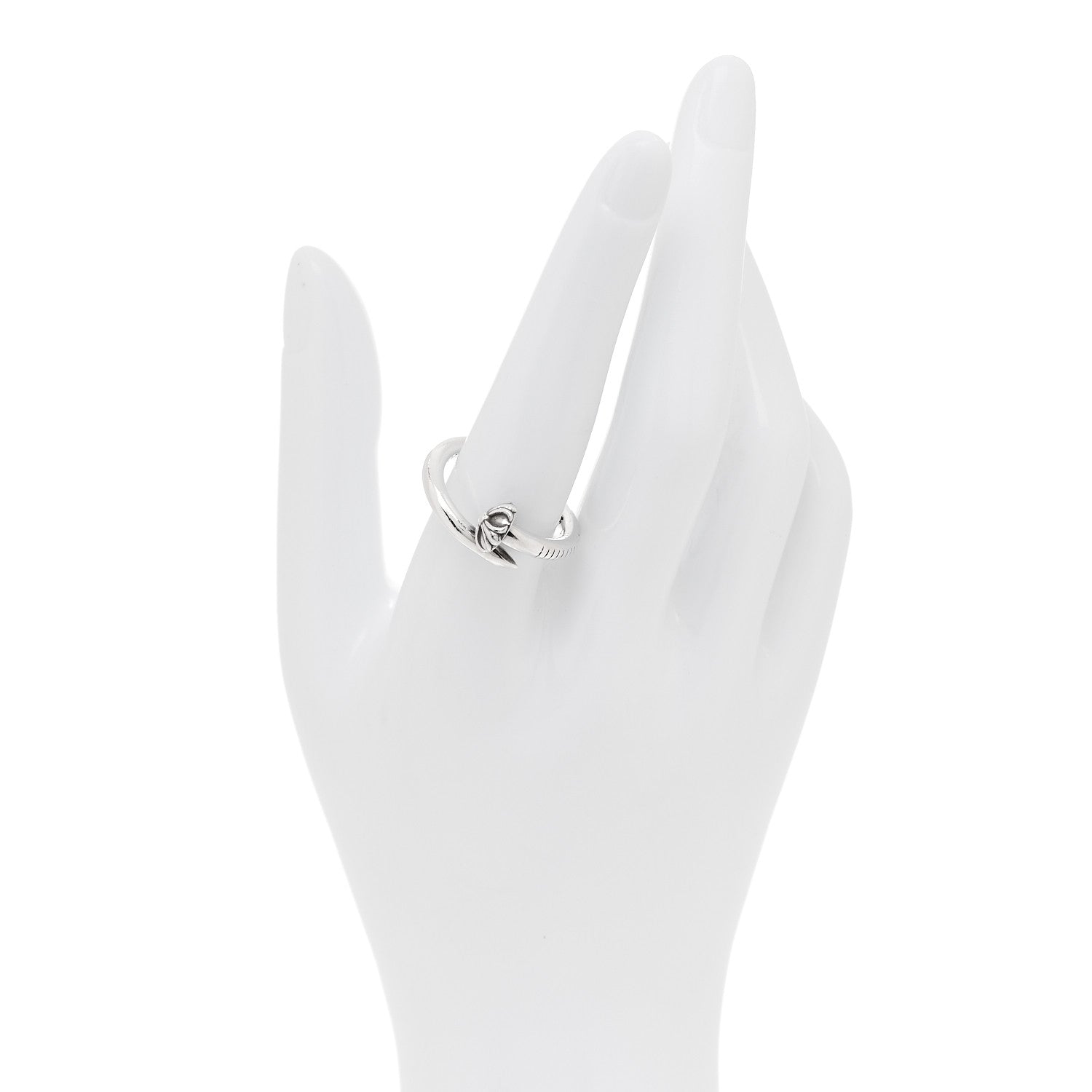Chrome Hearts Sterling Silver Cross Ball Nail Ring 60 9 1739524