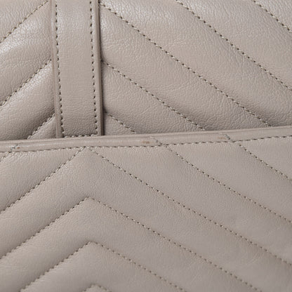 Saint Laurent Sheepskin Matelasse Chevron Monogram Medium College Bag Rose Antic 13 of 13