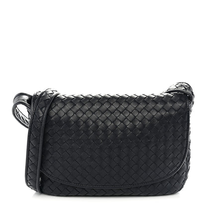 Bottega Veneta Nappa Intrecciato Medium Veneto Messenger Bag Midnight 1 of 11