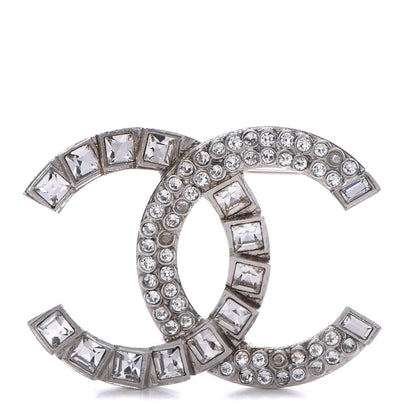 Chanel Crystal CC Brooch Silver 1 of 7