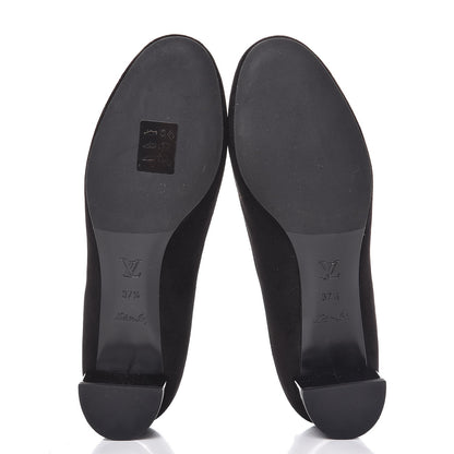 Louis Vuitton Suede Uniformes Pump 37.5 Black 5 of 9