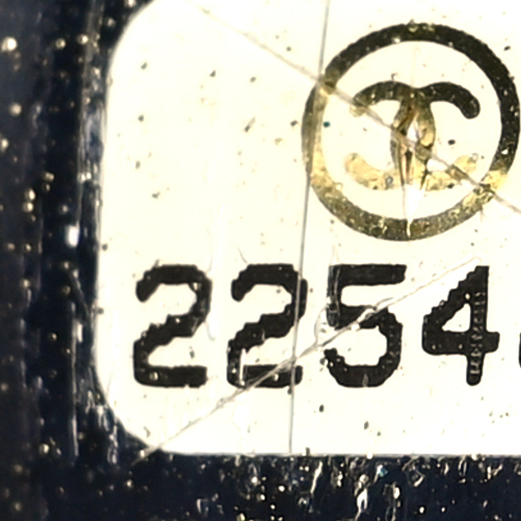 Chanel Lambskin Large Airline Zipper Cosmetic Case Blue Black Red 7 of 14