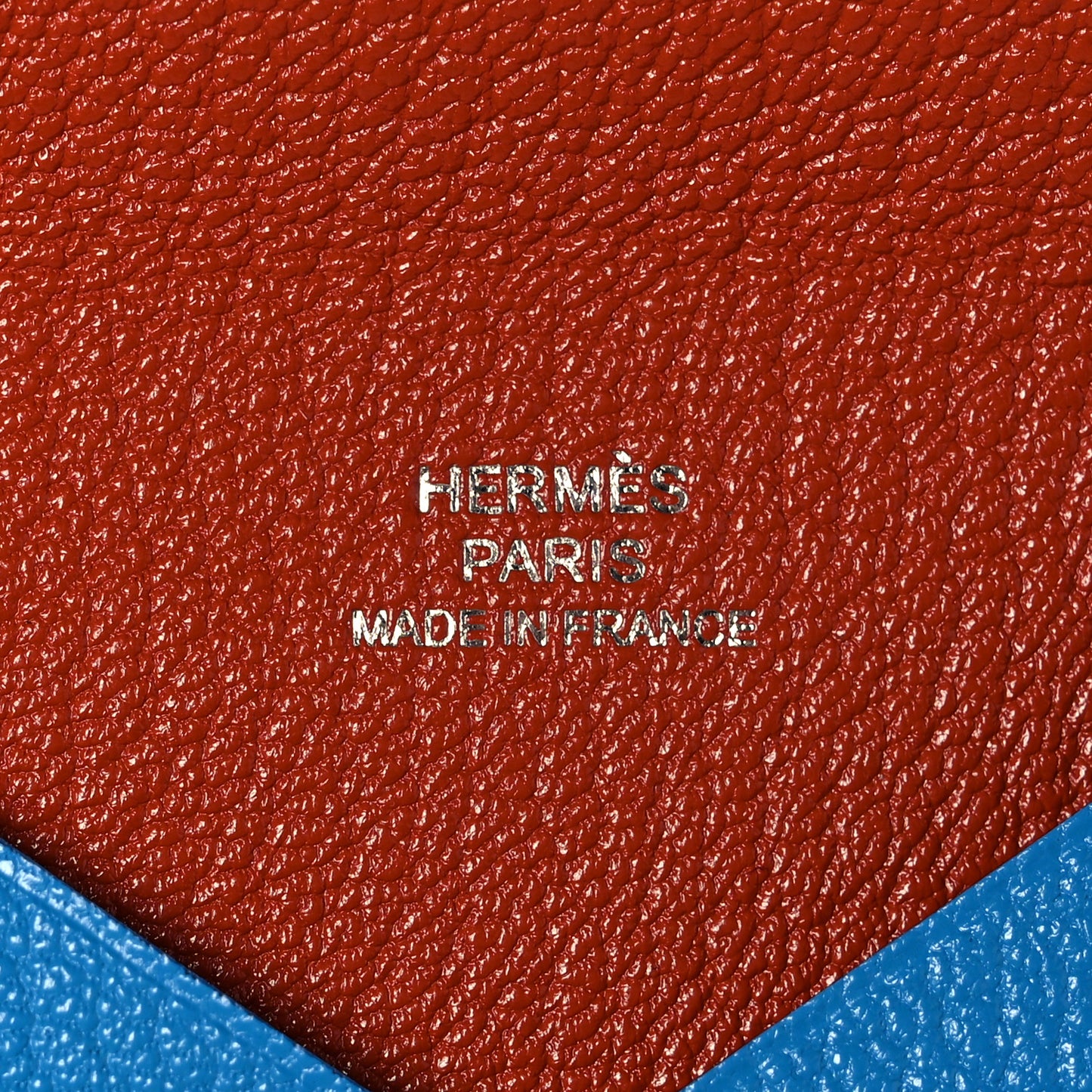 Chevre Mysore Verso Calvi Card Case Bleu Frida Cuivre