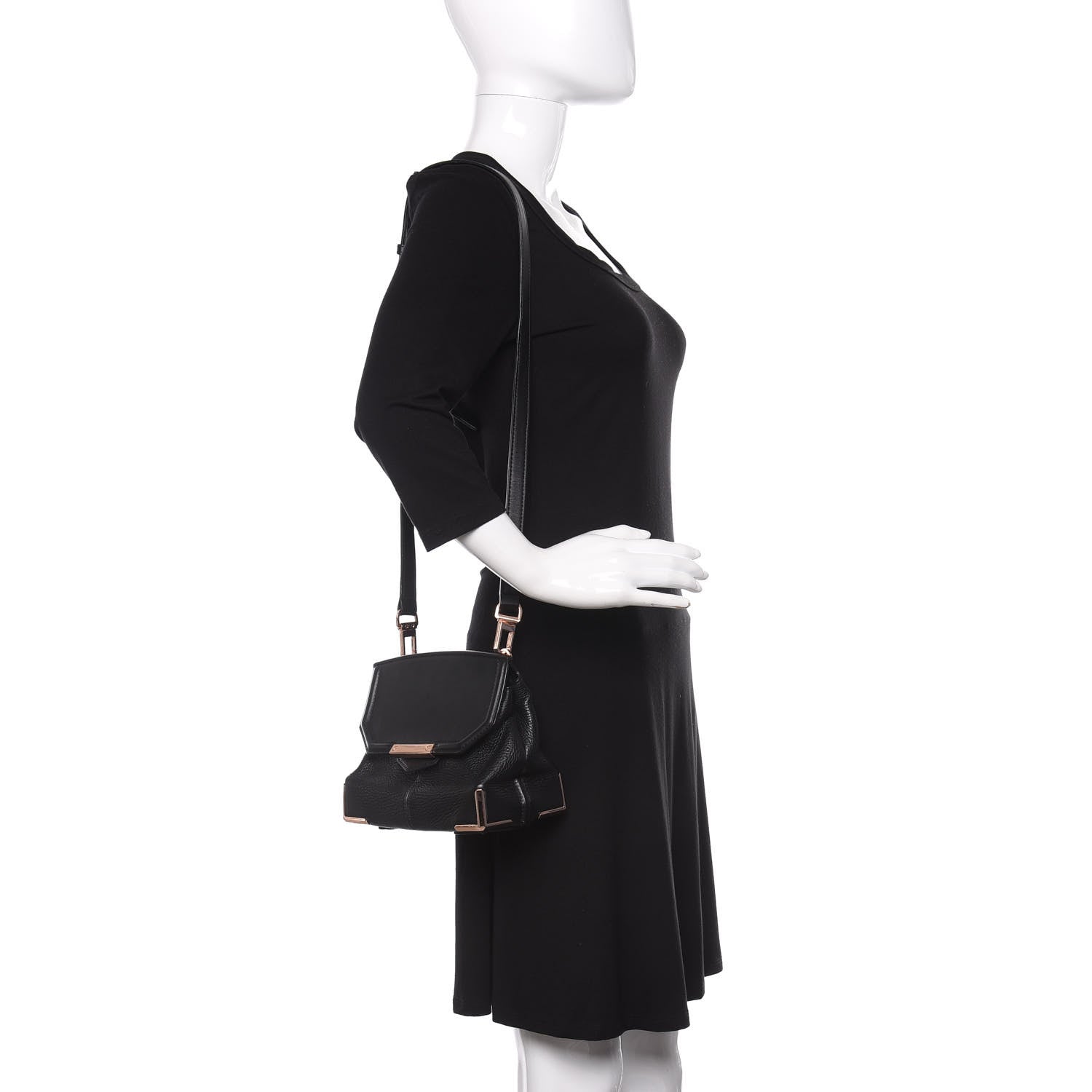 Alexander Wang Calfskin Marion Tote Soft Black Rose Hardware 2 of 9