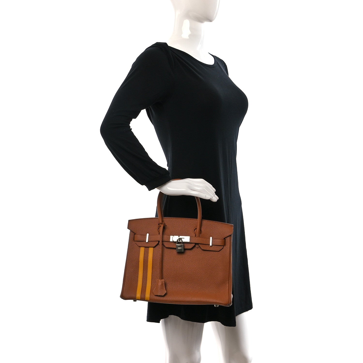 Hermes Togo Swift Officier Birkin 30 Gold Ambre 2 of 12