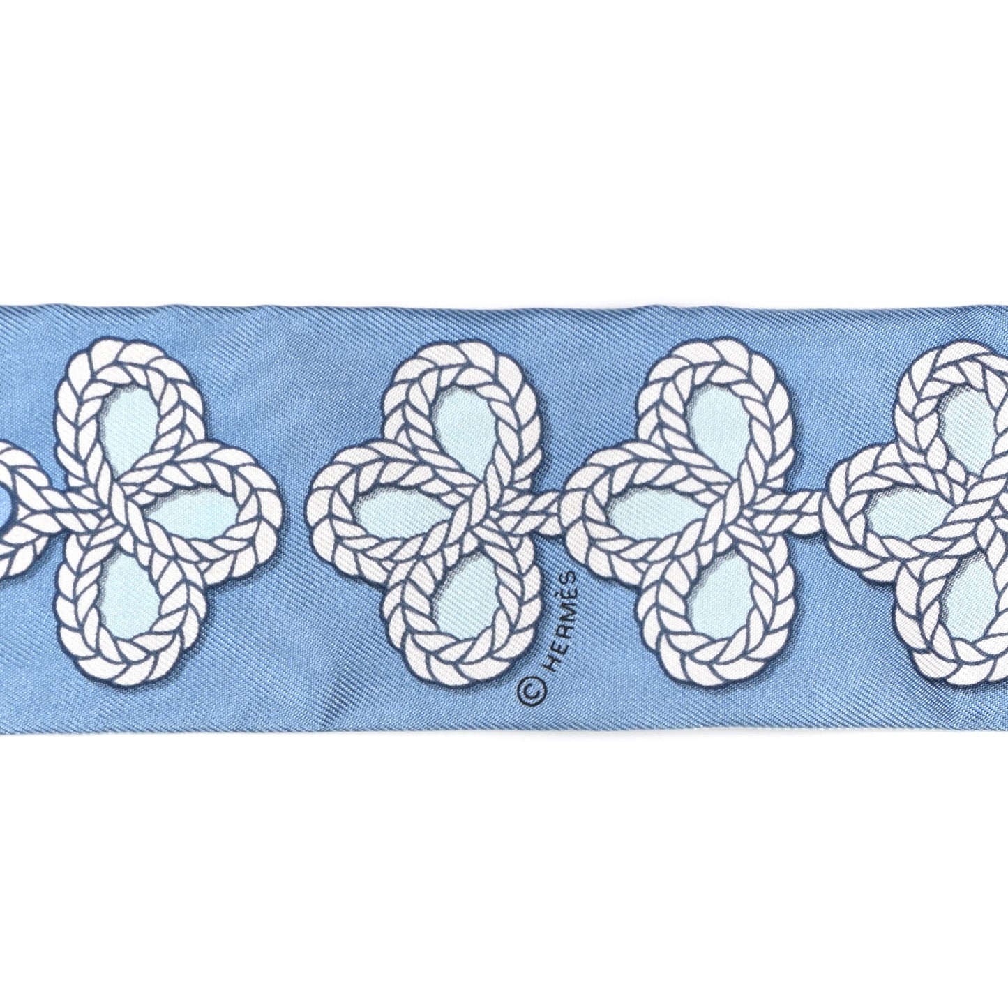 Silk Galons Et Brandebourg Twilly Ciel Ocean White